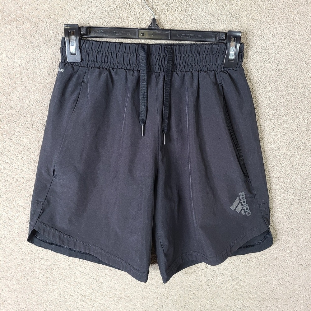 Adidas Shorts Women XS Black AeroReady Athletic Elastic Waist Polyester Training